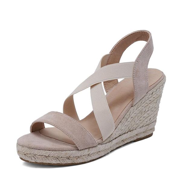 sandals summer women flock wedges size 34~43 chunky gladiator high heels bohemian cross elastic band casual platform shoes, Black
sandals summer women flock wedges size 34~43 chunky gladiator high heels bohemian cross elastic band casual platform shoes, Black