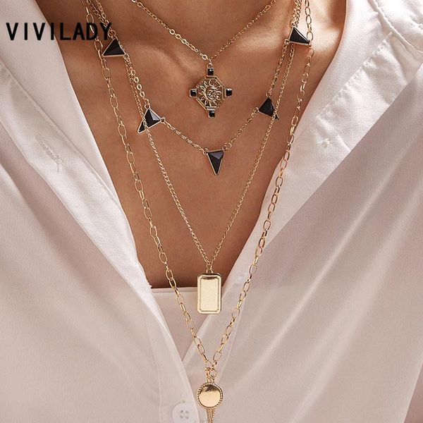 pendant necklaces vivilady ethnic style multilayer geometric alloy acrylic black triangle tassel women choker necklace chic charm jewelry, Silver
pendant necklaces vivilady ethnic style multilayer geometric alloy acrylic black triangle tassel women choker necklace chic charm jewelry, Silver