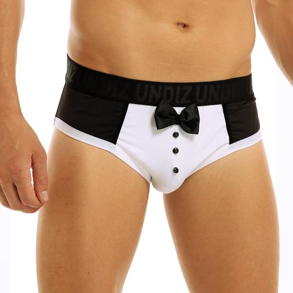 men's swimwear mens briefs underepants soft color splice cute bow tie tuxedo erotic lingerie underwear bottoms waiter role play costume
men's swimwear mens briefs underepants soft color splice cute bow tie tuxedo erotic lingerie underwear bottoms waiter role play costume