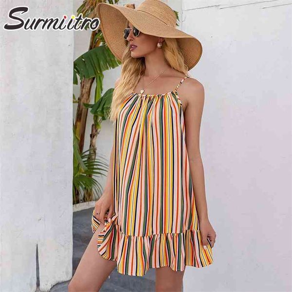 women camisole strap summer dress striped sundress lace up tunic beach party sun mini female 210421, Black;gray
women camisole strap summer dress striped sundress lace up tunic beach party sun mini female 210421, Black;gray