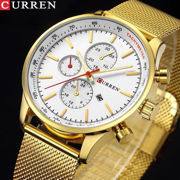 wristwatches curren watches men casual stainless steel sports japan quartz wristwatch for military watch, Slivery;brown
wristwatches curren watches men casual stainless steel sports japan quartz wristwatch for military watch, Slivery;brown