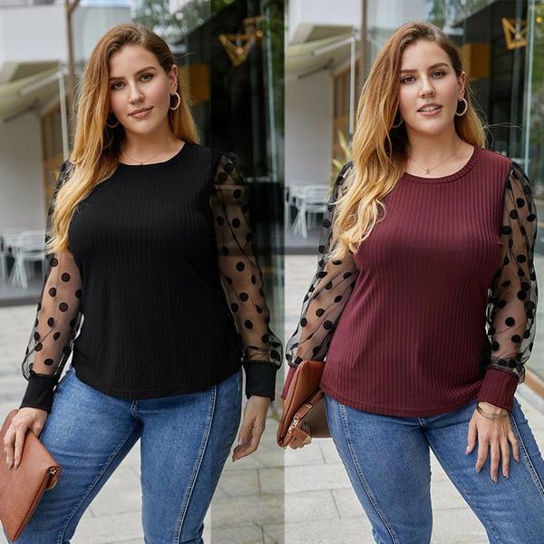 plus size autumn vintage polka dot women long sleeve blouses mesh patchwork shirt office ladies women's & shirts, White
plus size autumn vintage polka dot women long sleeve blouses mesh patchwork shirt office ladies women's & shirts, White