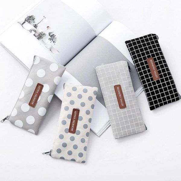 pencil bags kawaii simple grid dot canvas bag stationery storage organizer case school supply
pencil bags kawaii simple grid dot canvas bag stationery storage organizer case school supply