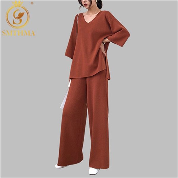 winter female sweater clothing sets for women two piece knitted pullover v-neck loose wide leg pants suit 210520, White
winter female sweater clothing sets for women two piece knitted pullover v-neck loose wide leg pants suit 210520, White