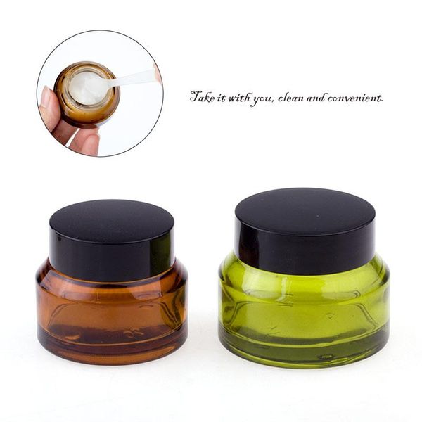1pcs 15g 30g 50g glass amber facial cream jar empty face lotion cosmetic container refillable bottles travel sample pots storage & jars
1pcs 15g 30g 50g glass amber facial cream jar empty face lotion cosmetic container refillable bottles travel sample pots storage & jars