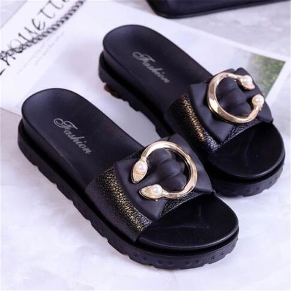 slippers women's summer fashion casual wear outside the thick bottom wearing beach shoes flip-flops zapatos de mujer, Black
slippers women's summer fashion casual wear outside the thick bottom wearing beach shoes flip-flops zapatos de mujer, Black