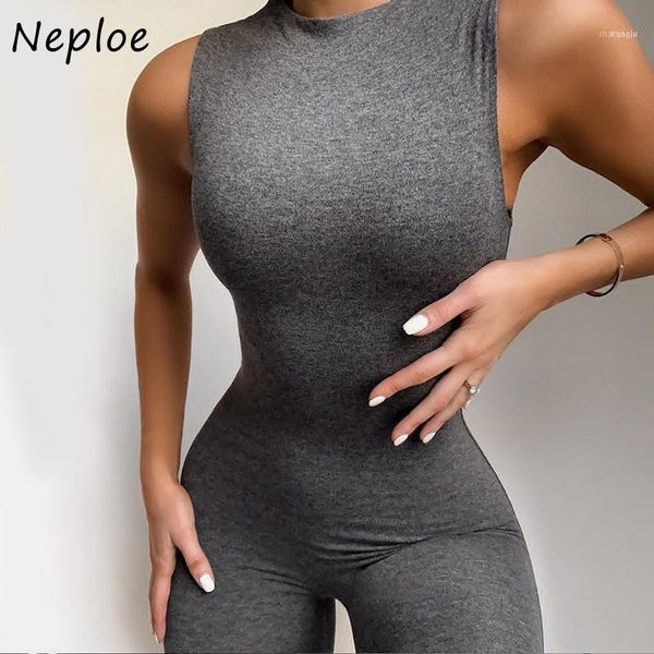 neploe trendy fashion 2021 summer bodysuit o neck sleeveless solid color jumpsuit high waist slim motion playsuit 1d9311, Black;white
neploe trendy fashion 2021 summer bodysuit o neck sleeveless solid color jumpsuit high waist slim motion playsuit 1d9311, Black;white