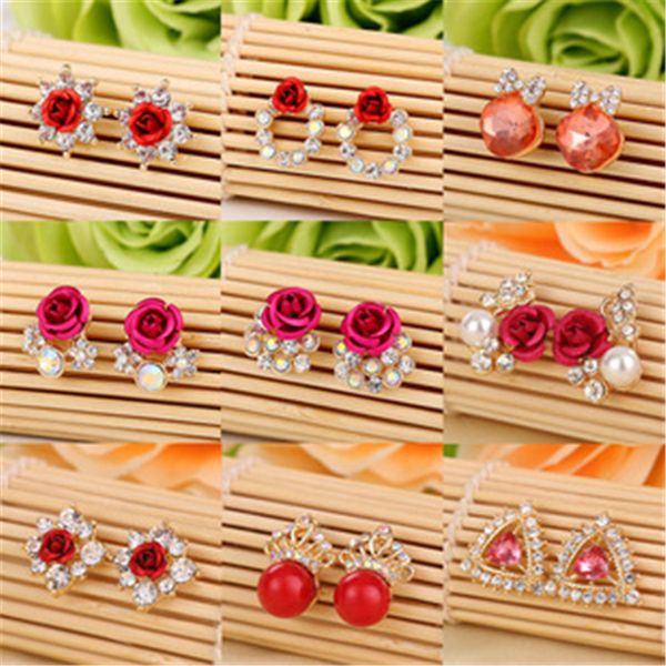 wholesale - korean version of the stud women flower earring roses pearl earrings a variety styles girl diamond earring9101, Golden;silver
wholesale - korean version of the stud women flower earring roses pearl earrings a variety styles girl diamond earring9101, Golden;silver