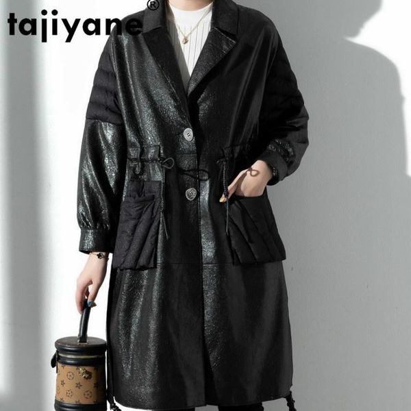 women's leather & faux real genuine jacket autumn winter coat women clothes 2021 korean vintage 100% sheepskin down female zt4852, Black
women's leather & faux real genuine jacket autumn winter coat women clothes 2021 korean vintage 100% sheepskin down female zt4852, Black