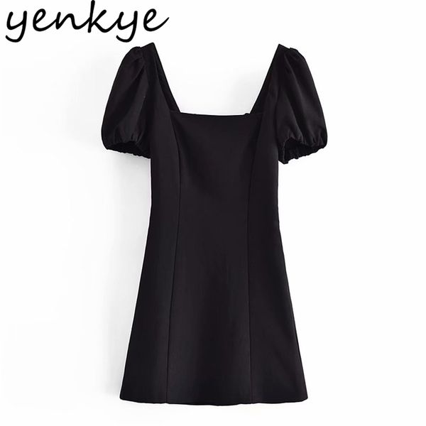 vintage black linen dress summer women backless lacing puff sleeve square neck vestido mujer party short dresses 210514, Black;gray
vintage black linen dress summer women backless lacing puff sleeve square neck vestido mujer party short dresses 210514, Black;gray