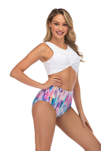 women's swimwear high waist bikini solid vest female swimsuit women two-pieces bather bathing suit, White;black
women's swimwear high waist bikini solid vest female swimsuit women two-pieces bather bathing suit, White;black