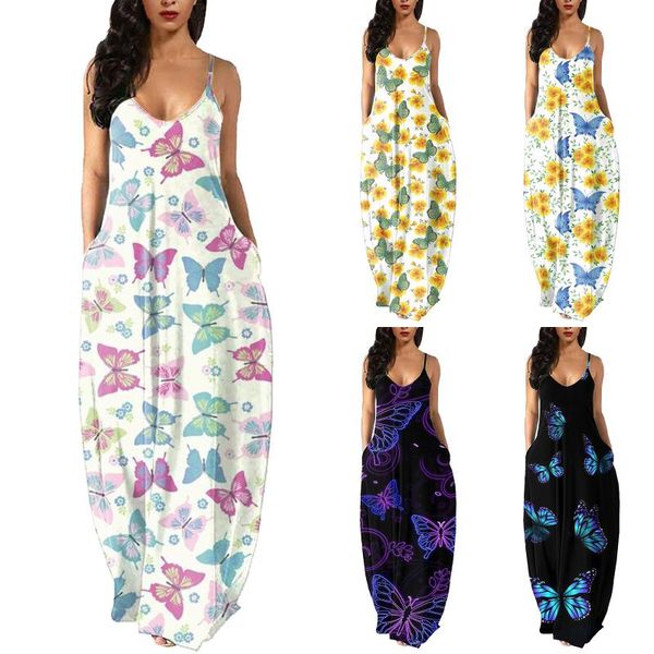 casual dresses 2021 female sleeveless dress summer women butterfly floral printed u collar ladies loose oversized xxl, Black;gray
casual dresses 2021 female sleeveless dress summer women butterfly floral printed u collar ladies loose oversized xxl, Black;gray