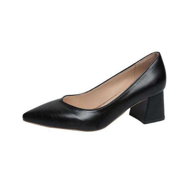 dress shoes spring and autumn women's pointed fashion low side shallow thick heel joker professional women 35-40, Black
dress shoes spring and autumn women's pointed fashion low side shallow thick heel joker professional women 35-40, Black