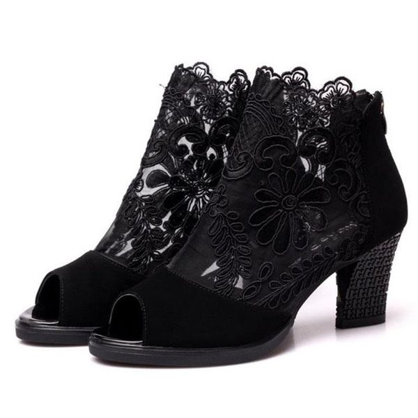 dress shoes 2021 fashion spring summer gauze mesh sandals heels single women mujer high square heel europe america, Black
dress shoes 2021 fashion spring summer gauze mesh sandals heels single women mujer high square heel europe america, Black