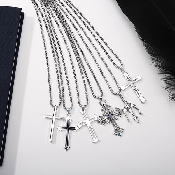 necklace wind stainless steel nail cross christian personality titanium pendant, Silver
necklace wind stainless steel nail cross christian personality titanium pendant, Silver