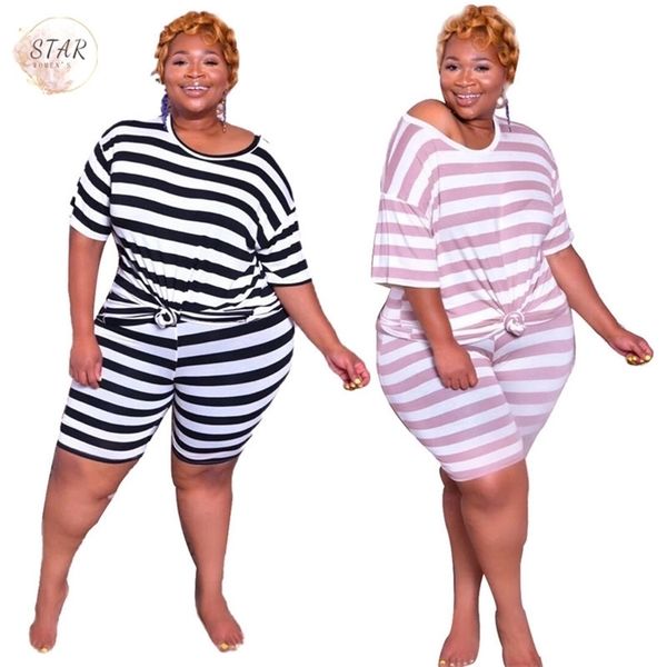 plus size 2 piece set women crop and shorts sets striped print short sleeve stretch casual tracksuits wholesale drop 211106, Black
plus size 2 piece set women crop and shorts sets striped print short sleeve stretch casual tracksuits wholesale drop 211106, Black