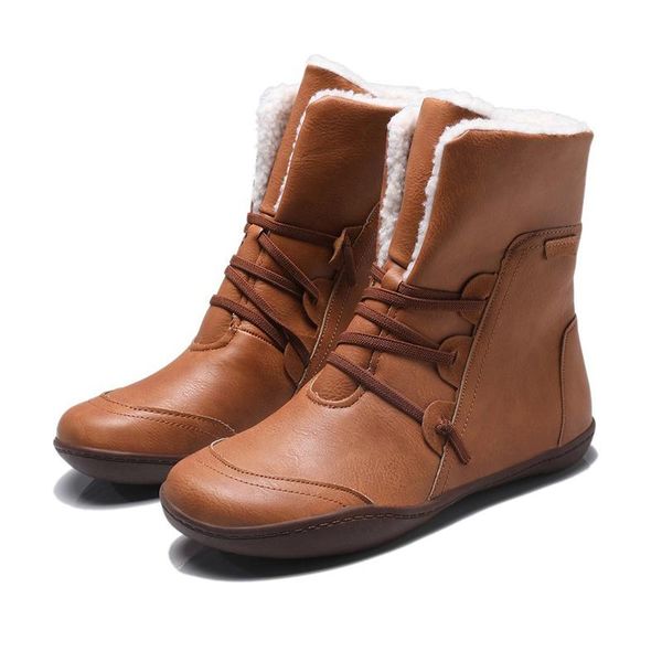 women winter boots ankle snow boot with warm plush ladies flat platform size 35-43, Black
women winter boots ankle snow boot with warm plush ladies flat platform size 35-43, Black