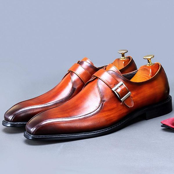 dress shoes vintage pointed toe man bridal genuine leather formal oxfords monk strap men's wedding party office flats ss755, Black
dress shoes vintage pointed toe man bridal genuine leather formal oxfords monk strap men's wedding party office flats ss755, Black