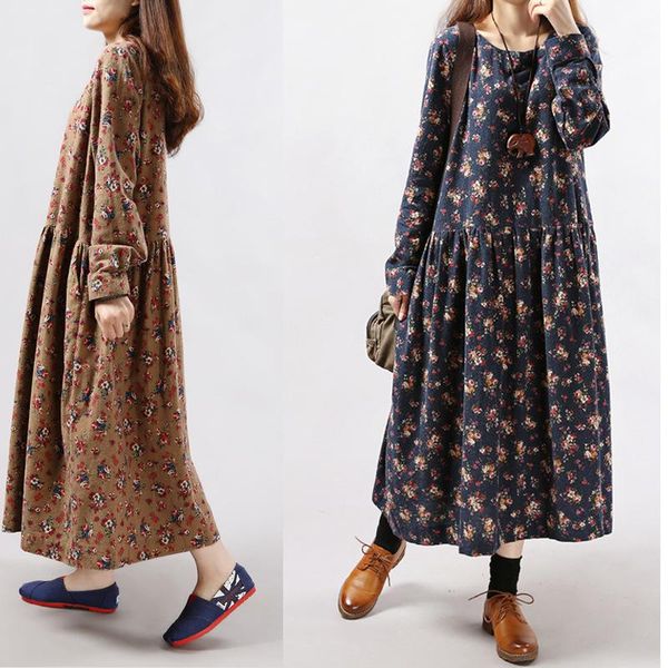 maternity dresses pregnant women autumn vintage print casual long sleeve retro cotton linen robe tunic floral pregnancy dress, White
maternity dresses pregnant women autumn vintage print casual long sleeve retro cotton linen robe tunic floral pregnancy dress, White