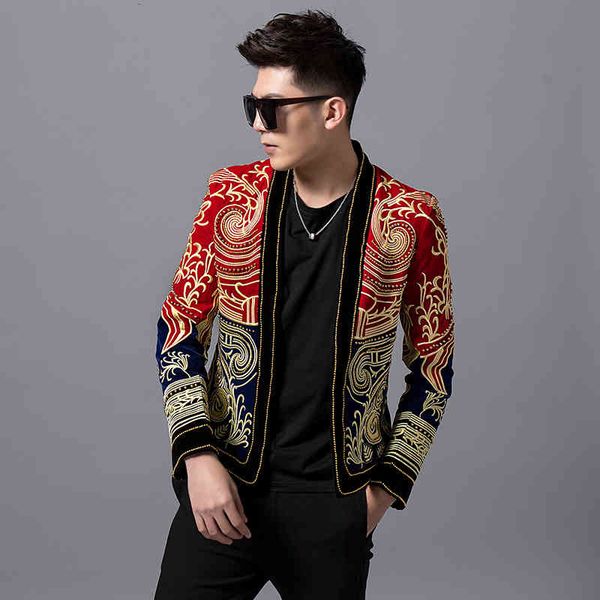 men's jackets heavy duty wormwood embroidered suits and beads for men, stage costumes singers, dj parties, clubs, jackets luxury baroqu, Black;brown
men's jackets heavy duty wormwood embroidered suits and beads for men, stage costumes singers, dj parties, clubs, jackets luxury baroqu, Black;brown
