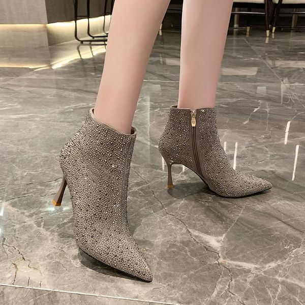 boots casual shoes woman 2021 fashion women high heels pointed toe bling shine zipper, Black
boots casual shoes woman 2021 fashion women high heels pointed toe bling shine zipper, Black