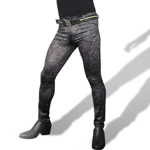 men's pants snake print milk silk elastic pencil mens spring autumn trousers fashion korean streetwear leggings spodnie pantalon jeans, Black
men's pants snake print milk silk elastic pencil mens spring autumn trousers fashion korean streetwear leggings spodnie pantalon jeans, Black