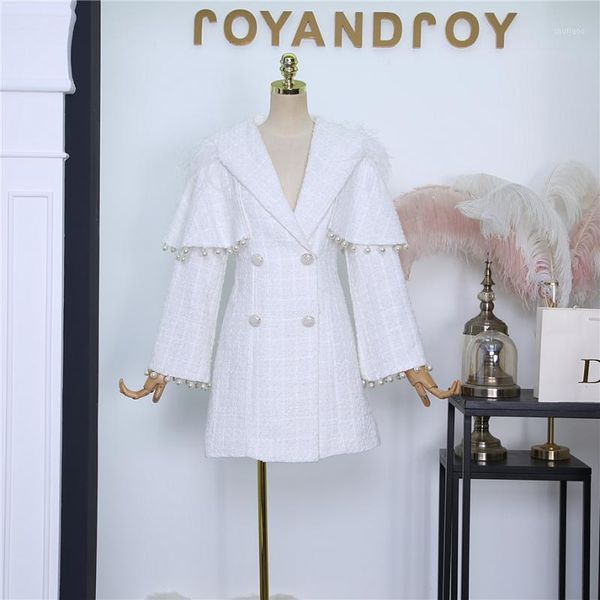 women's wool & blends 2021 autumn lapel long sleeve heavy industry beaded high waist double breasted woolen coat women 1018, Black
women's wool & blends 2021 autumn lapel long sleeve heavy industry beaded high waist double breasted woolen coat women 1018, Black