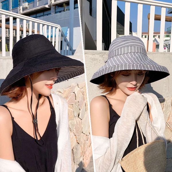 sun hat outdoor travel beach eaves korean striped sun hat age reduction for children, Blue;gray
sun hat outdoor travel beach eaves korean striped sun hat age reduction for children, Blue;gray