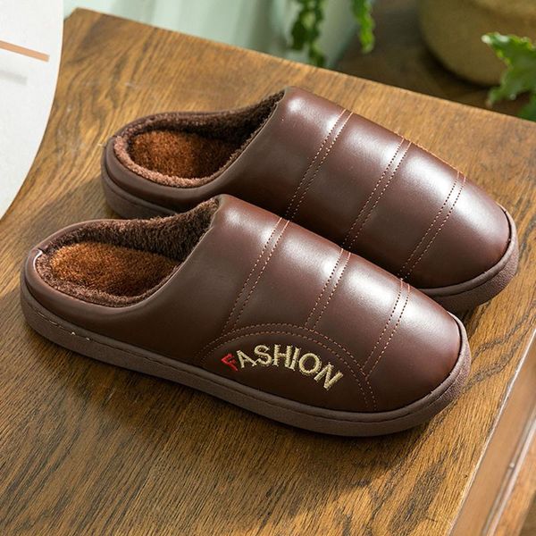 slippers men winter warm home leather couple thick plush non-slip house shoes indoor floor bedroom, Black
slippers men winter warm home leather couple thick plush non-slip house shoes indoor floor bedroom, Black
