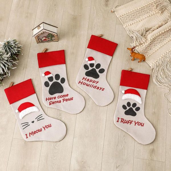christmas decorations year santa claus stockings xmas tree hanging decoration cute cat paws kids adults gifts bags desserts holders
christmas decorations year santa claus stockings xmas tree hanging decoration cute cat paws kids adults gifts bags desserts holders