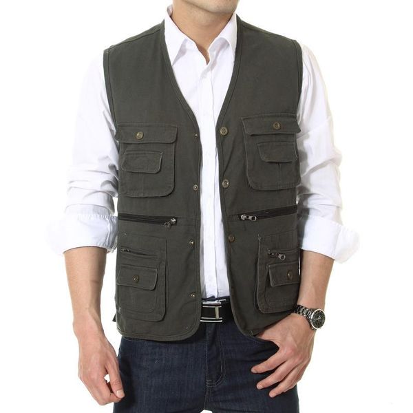 men's vests middle-aged outdoor spring and autumn multi-pockets men pography style vest cotton waistcoat reporter fishing, Black;white
men's vests middle-aged outdoor spring and autumn multi-pockets men pography style vest cotton waistcoat reporter fishing, Black;white