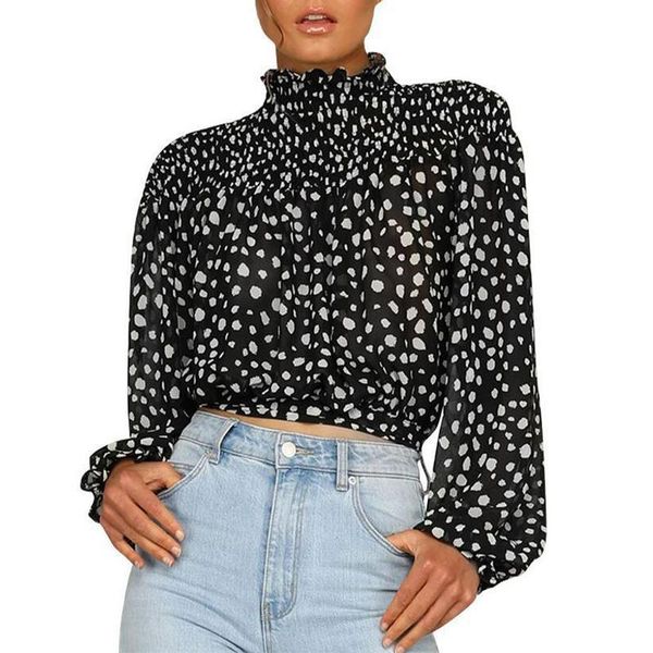 leopard dot print blouse shirt autumn winter long sleeve women lace up shirts elegant office lady high-neck button women's blouses &, White
leopard dot print blouse shirt autumn winter long sleeve women lace up shirts elegant office lady high-neck button women's blouses &, White