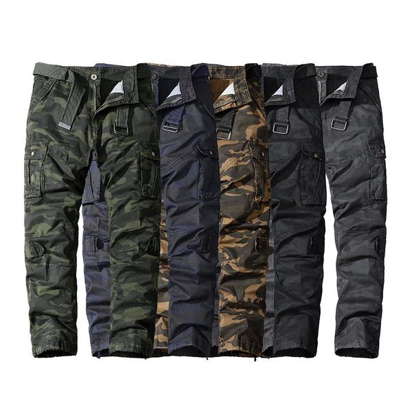 men's pants 2021 spring autumn mens camouflage multi pocket cargo military tactical men fashion casual loose trousers, Black
men's pants 2021 spring autumn mens camouflage multi pocket cargo military tactical men fashion casual loose trousers, Black