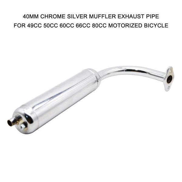 40mm chrome silver muffler exhaust pipe for 49cc 50cc 60cc 66cc 80cc motorized bicycle clamp motorcycle system
40mm chrome silver muffler exhaust pipe for 49cc 50cc 60cc 66cc 80cc motorized bicycle clamp motorcycle system
