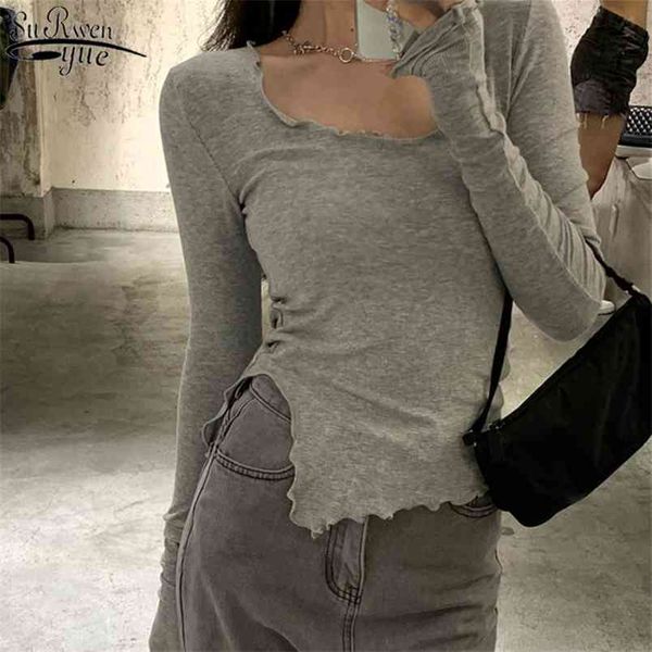 spring women knitted bottoms shirts black skinny long sleeve o-neck women's blouse streetwear slim female 12697 210421, White
spring women knitted bottoms shirts black skinny long sleeve o-neck women's blouse streetwear slim female 12697 210421, White