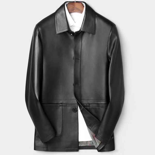 men's leather & faux genuine jacket autumn men clothes 2021 real sheepskin coat casual windbreaker plus size erkek mont lsy088088, Black
men's leather & faux genuine jacket autumn men clothes 2021 real sheepskin coat casual windbreaker plus size erkek mont lsy088088, Black