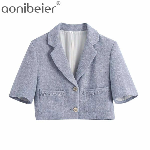 grey summer office lady casual suit jacket fashion short sleeve notched collar single breasted women cropped blazers 210604, White;black
grey summer office lady casual suit jacket fashion short sleeve notched collar single breasted women cropped blazers 210604, White;black