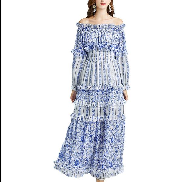 party dresses evening prom women lantern sleeve long skirt chiffon blue elegance casual 2022 spring autumn garment, White;black
party dresses evening prom women lantern sleeve long skirt chiffon blue elegance casual 2022 spring autumn garment, White;black
