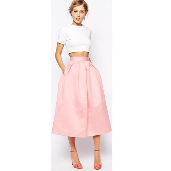 graceful blush pink satin with women skirt pockets a line chic invisible waist pleated tea length for, Black
graceful blush pink satin with women skirt pockets a line chic invisible waist pleated tea length for, Black