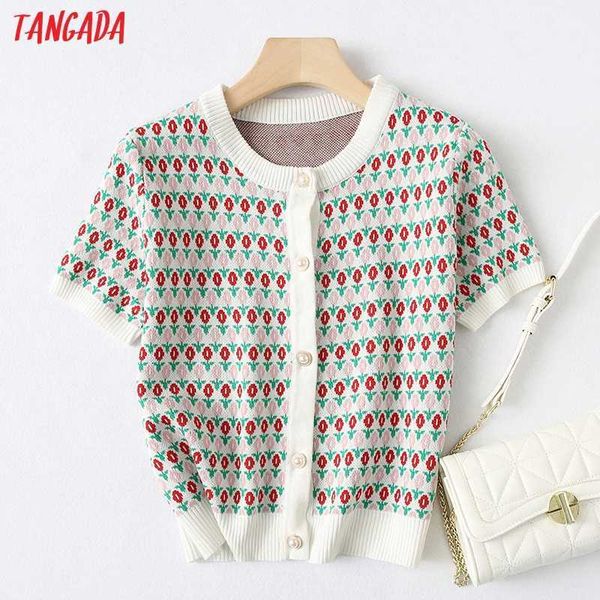 tangada women flowers crop cardigan vintage jumper short style summer knitted cardigan coat yu15 210609, White
tangada women flowers crop cardigan vintage jumper short style summer knitted cardigan coat yu15 210609, White