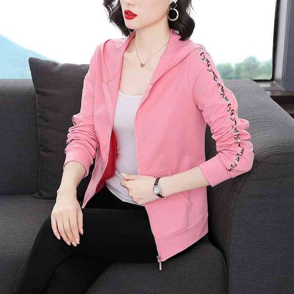 solid hooded jacket women's spring and autumn 2021 new embroidered solid color pocket cardigan sweater hoodie, Black
solid hooded jacket women's spring and autumn 2021 new embroidered solid color pocket cardigan sweater hoodie, Black
