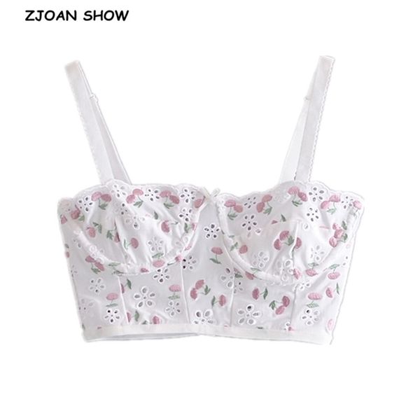 white embroidery flower camis women summer back zipper short tank retro cool girl slim crop tees 210429
white embroidery flower camis women summer back zipper short tank retro cool girl slim crop tees 210429