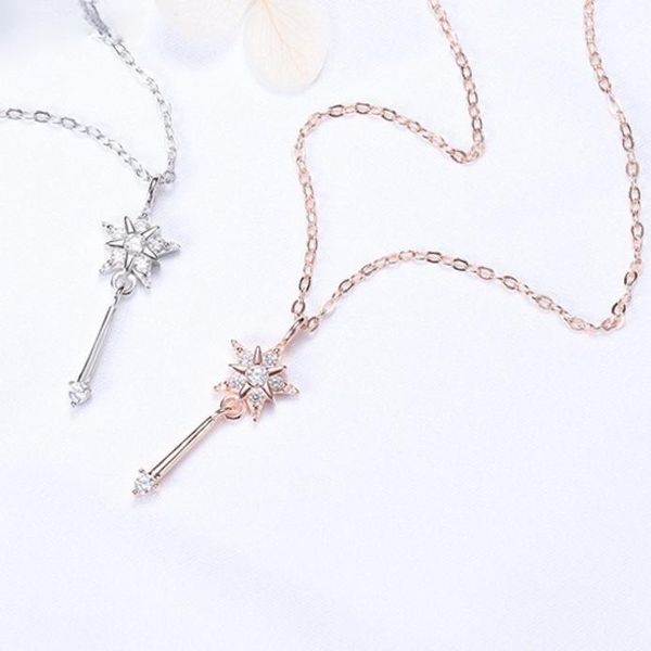 chains wish star sterling silver necklace s925 magic fairy stick with 18k gold net red chain
chains wish star sterling silver necklace s925 magic fairy stick with 18k gold net red chain