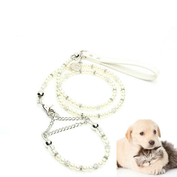 dog collars & leashes luxury pearls pet collar leash set walking jogging outdoor necklace beads rope for cat chain
dog collars & leashes luxury pearls pet collar leash set walking jogging outdoor necklace beads rope for cat chain