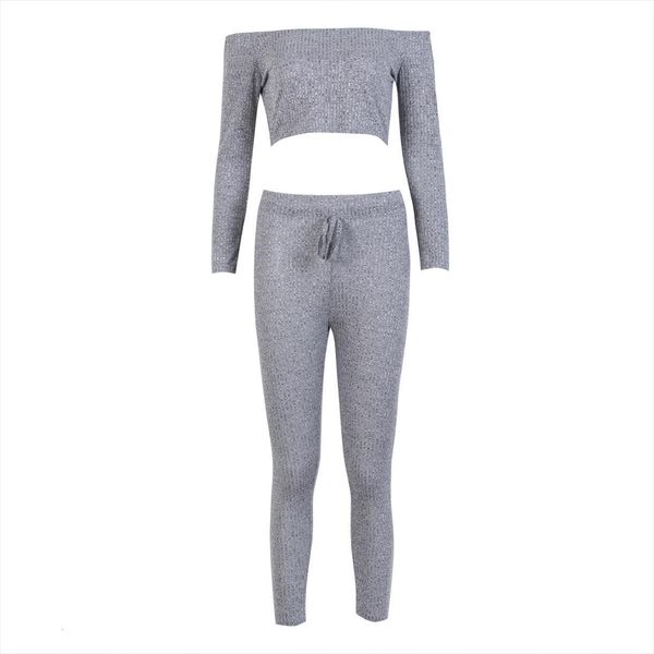 suit outfit two piece womens tracksuits set off shoulder long sleeve crop legging sweatpants solid, Gray
suit outfit two piece womens tracksuits set off shoulder long sleeve crop legging sweatpants solid, Gray