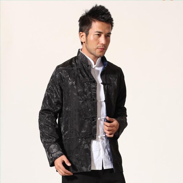 men's jackets black navy blue chinese men satin jacket two sided coat mandarin collar tang suit overcoat m xl xxl xxxl mn16, Black;brown
men's jackets black navy blue chinese men satin jacket two sided coat mandarin collar tang suit overcoat m xl xxl xxxl mn16, Black;brown