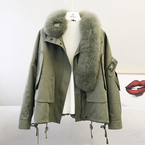 women's fur & faux parka real coat winter women 2021 arrival natural rex linner oversized collar thick warm jacket, Black
women's fur & faux parka real coat winter women 2021 arrival natural rex linner oversized collar thick warm jacket, Black