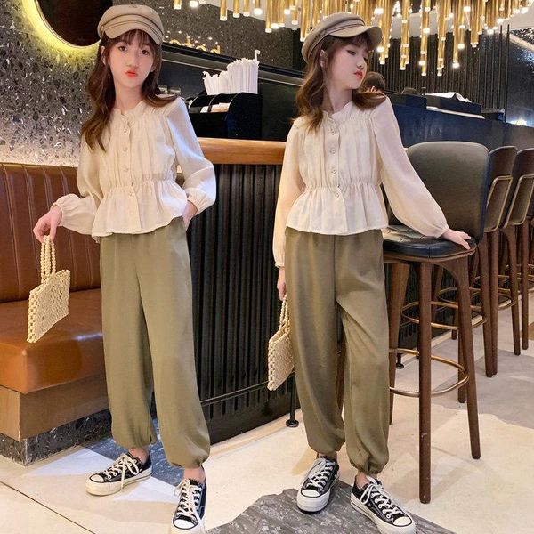 clothing sets girls autumn beige blouse and casual pants solid color children's two pieces outfits set 9 11 years, White
clothing sets girls autumn beige blouse and casual pants solid color children's two pieces outfits set 9 11 years, White