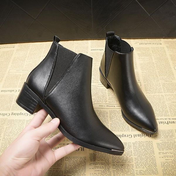 fashion women boots quality leather low high heels autumn winter shoes woman warm pointed toe ankle snow, Black
fashion women boots quality leather low high heels autumn winter shoes woman warm pointed toe ankle snow, Black