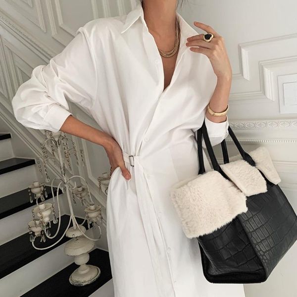 casual dresses superaen 2021 autumn belt turn down collar full a line office lady solid shirt woman dress, Black;gray
casual dresses superaen 2021 autumn belt turn down collar full a line office lady solid shirt woman dress, Black;gray
